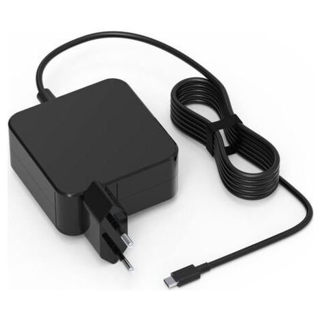 65W USB C Chargeur Type C Alimentation Adaptateur pour MacBook Pro/Air, Lenovo Thinkpad,HP Chromebook,ASUS, Acer,Huawei Matebook, Xiaomi Air,Samsung Chromebook Plus, Tablettes Cordon d'alimentation,LA (1/5)
