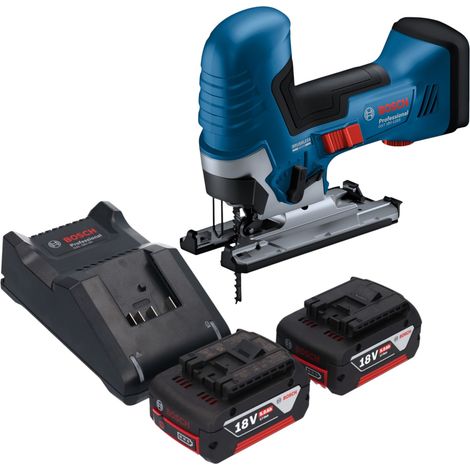 Bosch GST 18V-125 S Professional Scie sauteuse sans fil 18 V 125 mm Brushless + 2x batterie 5,0 Ah + chargeur