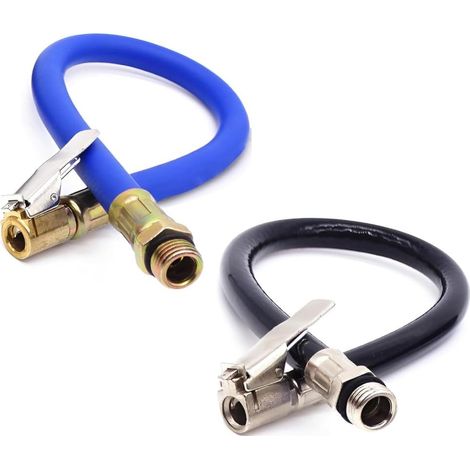 2 Stück Comforty Reifenfüller Schlauch 12.5mm - Luftschlauch Verlängerungsadapter für Auto, Luftkompressor & Fahrradventil
