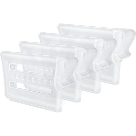 KZQ 170 x 85 x 100 mm Set mit 2 Zahnbürstenbechern aus grauem Kunststoff – für Badezimmer (1/4)