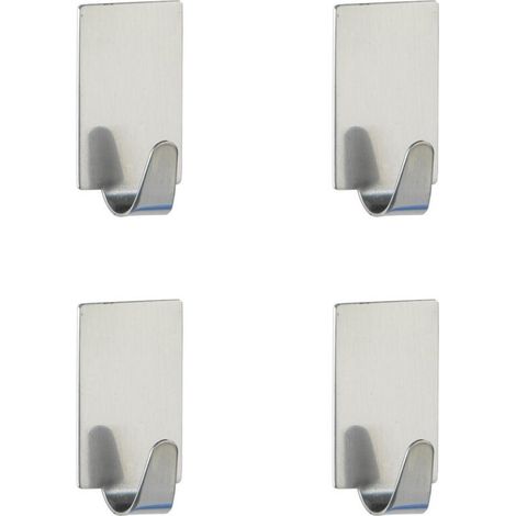 Cintre de salle de bain auto-adhésif, brillant - 4 pièces complètes,