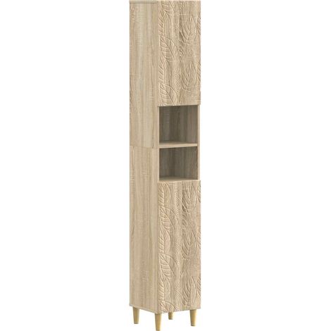Bathroom Cabinet with Open Shelf DELFT Sonoma Oak vidaXL (1/5)