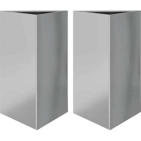 Maison Exclusive - Fioriere 2 pz Triangolari 50x43x75 cm in Acciaio Zincato