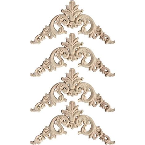 Moulures Décoratives Bois Sculpté (4 Teile, 12×12 cm), Winkel Meubles/Cuisine/Déco (1/4)