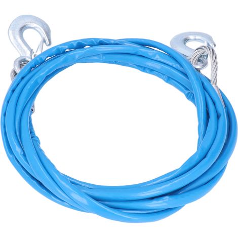 Câble de sécurité remorque avec crochet déverrouillage rapide 5m x 12mm (16,4ft x 0,5in) charge 7t pour voitures SUV pickups légers (1/5)