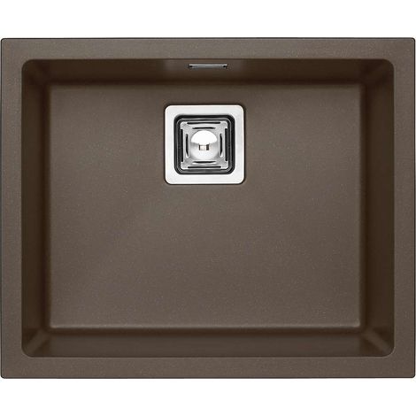 Alveus Quadrix granital - Lavello in granito 56x46 cm, con comando dello scarico, chocolate 1108036