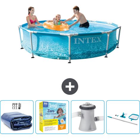 Piscine Intex Cadre Rond - 305 x 76 cm - Inclus Accessoire CB14 (1/5)