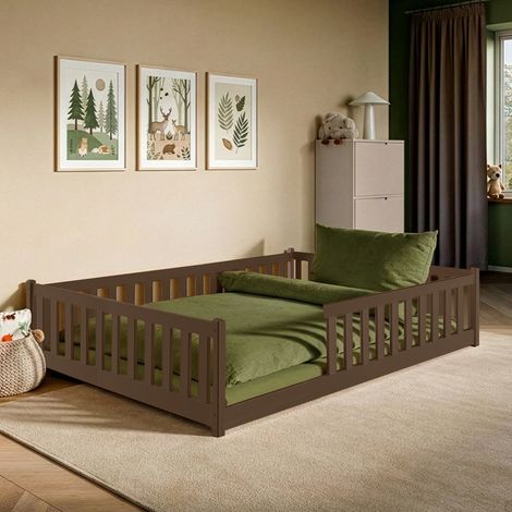 Standbett 140x200 inkl. Lattenrost Maya Dunkelbraun