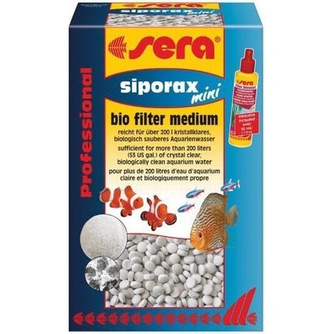 Sera Siporax Mini Professional - Medio de Filtrado de Alto Rendimiento - Especialmente para Acuarios Pequeños