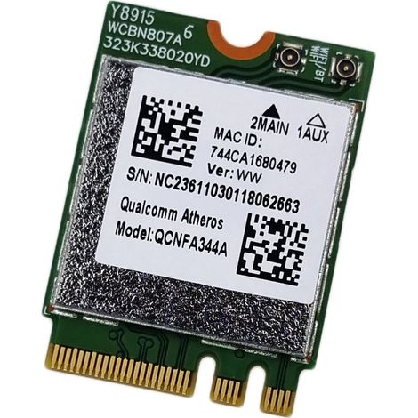 Tarjeta wifi Atheros QCNFA344A 802.11ac M.2 Bluetooth 4.1 DO 867 Mbps (1/2)