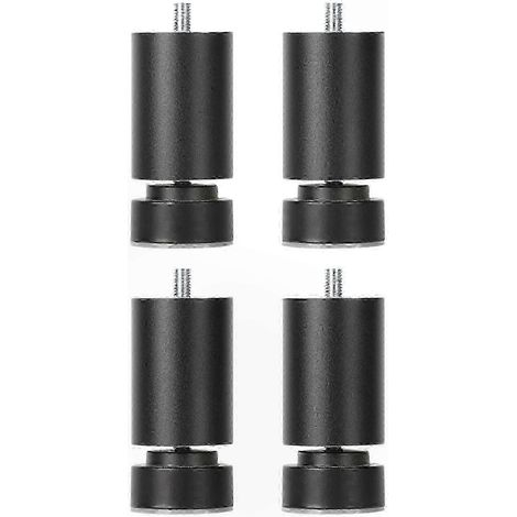Pieds de meubles en métal à filetage M10 réglables, compatibles avec canapés, lits, tables et armoires, noirs, 15 cm. (1/5)