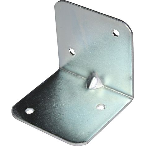 Winkel mit Sicke - Breite 60 mm, Schenkel 58 x 58 mm, verzinkter Stahl