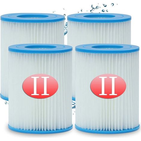 CYRILL – Cartuccia filtro Tipo II per pompa piscina Bestway, cartuccia filtro di ricambio per Bestway 58094, capacità: 2006/3028 lt/ora (4 pz) (1/5)