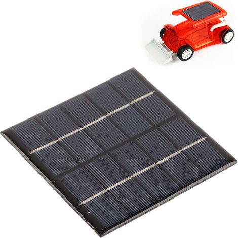 Kit Solaire DIY - Panneau Photovoltaïque Polysilicium 1.2W 5V pour Batterie 3.7V - 100x100mm avec Connecteurs (1/5)