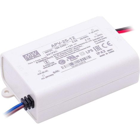 Mean Well APV-25-12 LED Netzteil 25.2W 12V 2.1A IP42 Schaltnetzteil CV (1/4)