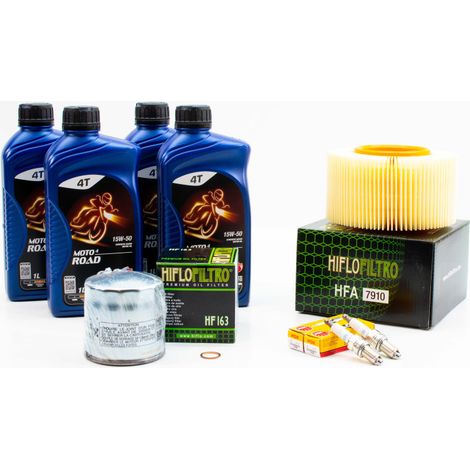 Kit Révision Filtres Bougies pour BMW R 1150 R ROCKSTER de 2003 à 2005 - ELF MOTO 4 ROAD 15w50 4L