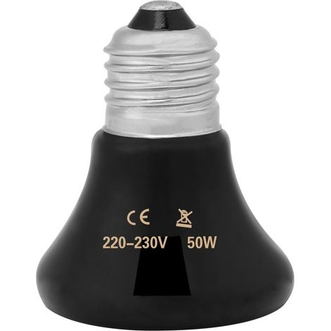 Lampe Chauffante Infrarouge - 100 W - Pour Terrarium Reptiles - Sans Lumière - Durée de Vie 20 000 Heures - Lot de 1 (1/5)