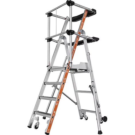 Scaletta a castello 4 gradini - Altezza max di lavoro 2,94m - 2274164