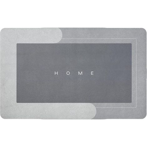 Super Absorbent Floor Mat,Non-Slip Bathroom Mat,Super Absorbent Floor Mat Soft Mat Non-Slip Bathroom Mat Quick Dry Bath Mat,Soft And Comfortable(Rectangular Light Grey，50X80cm)