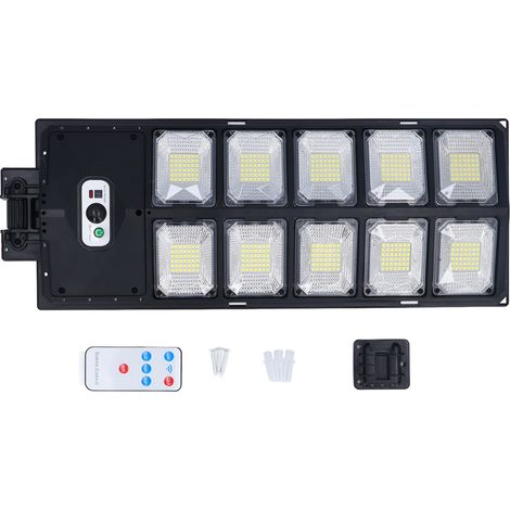 Lampadaire solaire extérieur étanche avec télécommande, éclairage LED autonome pour jardin, terrasse et parking, installation facile sans câblage, design durable en ABS (1/5)