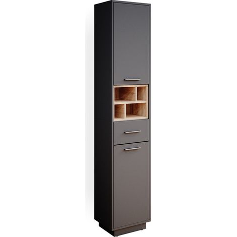 Badschrank Beatrice, Anthrazit, 38 x 190 cm, Vicco (1/5)