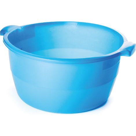 Bacinella Per Bucato Pulizie Rotonda In Plastica Azzurra Con Manici Laterali, misura30cmcoloreBacinella (1/2)