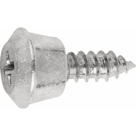 500 vis menuiserie PVC tête spéciale PH2 KOMMERLING 4 x 10 mm bichromaté - P100KOM10 - Index (1/2)