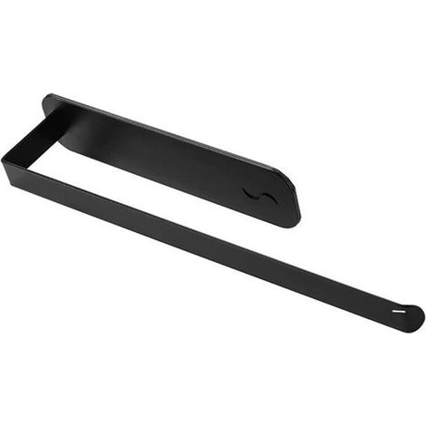 Porte-serviettes en papier magnétique, support rouleau essuie-tout aimanté pour frigo, gril, caisse à outils, barbecue, noir acier inoxydable (1/5)