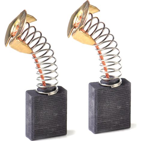 2 balais de charbon universels pour moteur, adaptés au remplacement et à la réparation d'outils électriques, notamment les scies circulaires, les meuleuses d'angle, etc. (1/5)