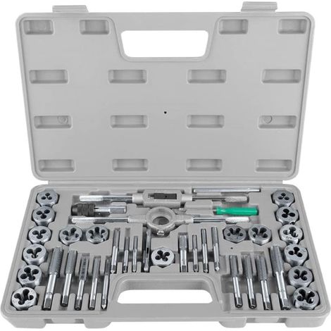 Filiere/Filiera e maschi in valigetta ABS 40 pz