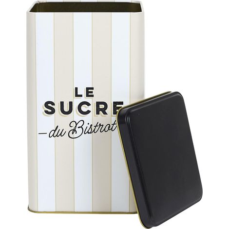 Zuccheriera da bistrot con strisce beige (1/5)
