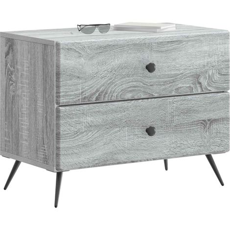 Maison Exclusive - Armadio da Notte con cassetto Grigio Sonoma 62 x 34,5 x 47,5 cm