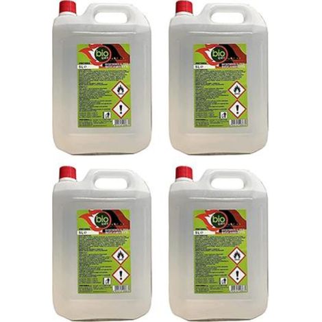 BIOETANOLO PER BIOCAMINETTI E STUFE DA 4X5 LT