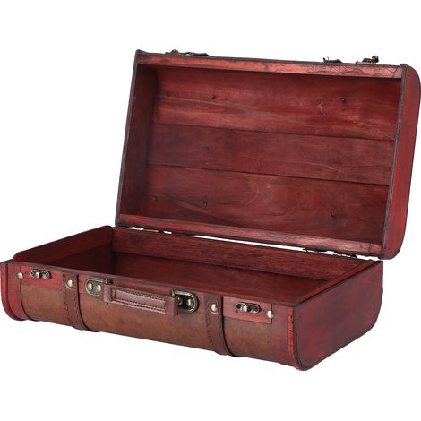 Valise ancienne, coffre de rangement portable en bois, collection d'objets, accessoires de photographie (1/5)