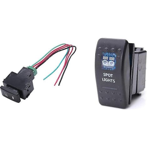 1 interrupteur de feux antibrouillard et 1 interrupteur à bascule pour feux arrière SPST marche/arrêt 12/24 V CE 10 A 3 (1/5)