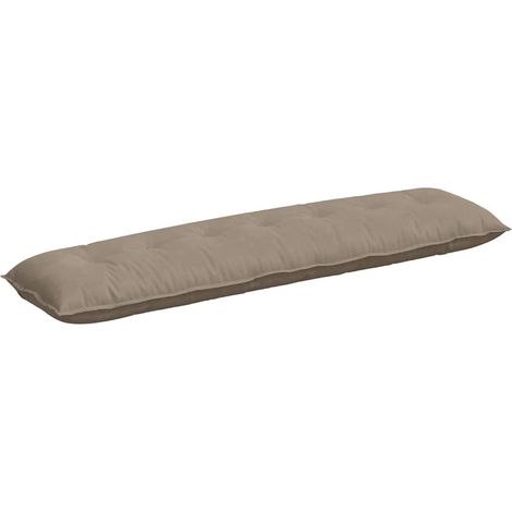 Back Pillow Taupe 200 x 50 cm Microfibre Fabric vidaXL