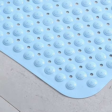 Tapis de bain antidérapant à ventouses en PVC, tapis de bain/de massage pour toilettes, bleu ciel, 35 x 70 cm (1/5)