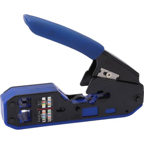 Pince à sertir multifonctionnelle pour connecteurs RJ45 8P6P, outil réseau, dénudage et sertissage de câbles réseau (1/5)
