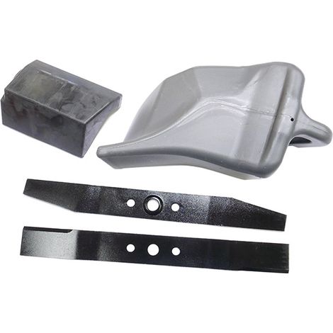 Kit mulching tondeuse 53 cm – Compatible LM5350, LM5360 – 1 jeu de lames + obturateur canal d'éjection – Pour coupe précise – Kaaz