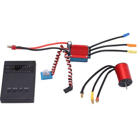 Kit moteur brushless RC à couple élevé 2435 4500KV, variateur 25A, accessoires RC pour voiture RC 1/16 et 1/18 (1/5)