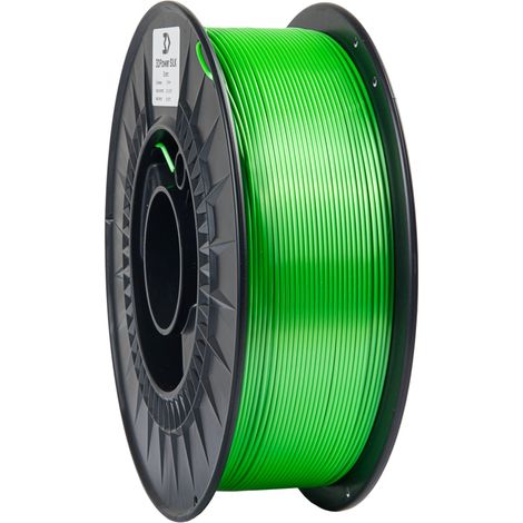 Filamento de seda PLA 3DPower de 1,75 mm, verde, 1 kg (1/2)
