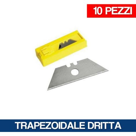 LAMA RICAMBIO PER CUTTER COLTELLO TAGLIERINO A UNCINO DRITTA PZ 10 MAURER 14991V TRAPEZOIDALE DRITTA (15094)