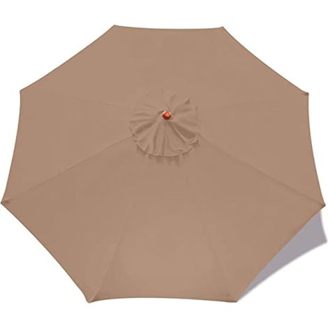 Housse de rechange pour parasol, 8 baleines, 3 m, imperméable, anti-UV, tissu de rechange, kaki (1/5)