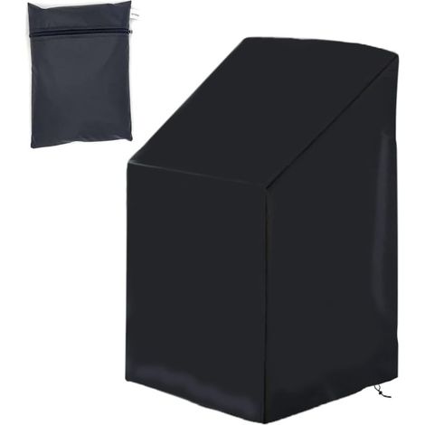 Housse de chaise d'extérieur 656585-114cm, tissu Oxford imperméable et résistant au soleil avec cordon de serrage - protection tous temps pour meubles de terrasse, de jardin et de balcon (1/5)