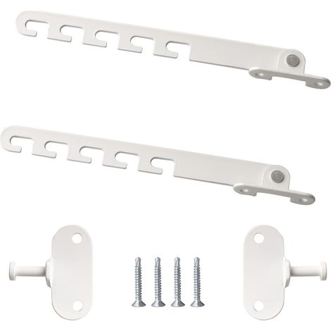 ZOLGINAH 2pcs Bisagra de ventana blanca sin perforar Tope de ventana de metal Pestillo de ventana de seguridad para niños Marco de hardware de ventana de PVC con tornillos, para ajustar la apertura de (1/5)
