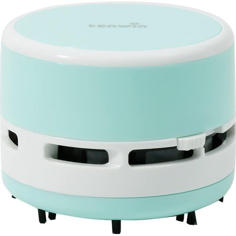 Mini aspiradora portátil inalámbrica de escritorio con batería para limpiar teclados, portátiles y mesas en casa, en la oficina y en el coche (verde)