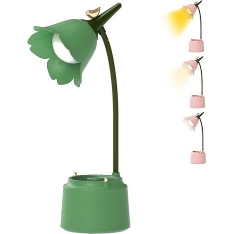 Lampada da scrivania a LED dimmerabile con portapenne, 3 colori di luce, lampada da lettura, lampada da tavolo, lampada da comodino, lampada da scrivania a LED, lampada da lettura da terra (1/5)