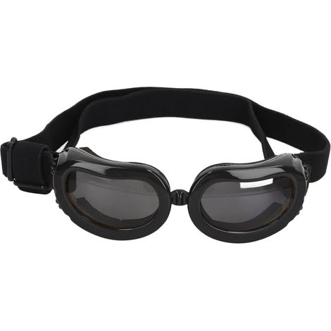 Lunettes de protection UV pour chien avec sangles d'épaule ajustables, monture souple anti-vent, lunettes noires pour chat, accessoires oculaires pour animaux de compagnie. (1/5)