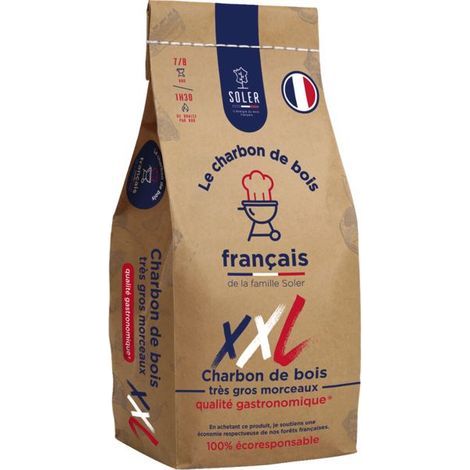 Charbon de bois XXL 80-100mm – Combustion très longue durée – Gros morceaux pour braise intense – 100% bois naturel