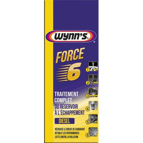 Traitement multi-actions complet Diesel 325 ml – Restaure performances moteur – Nettoie injecteurs, soupapes et turbo – Compatible biogazole – Wynns
